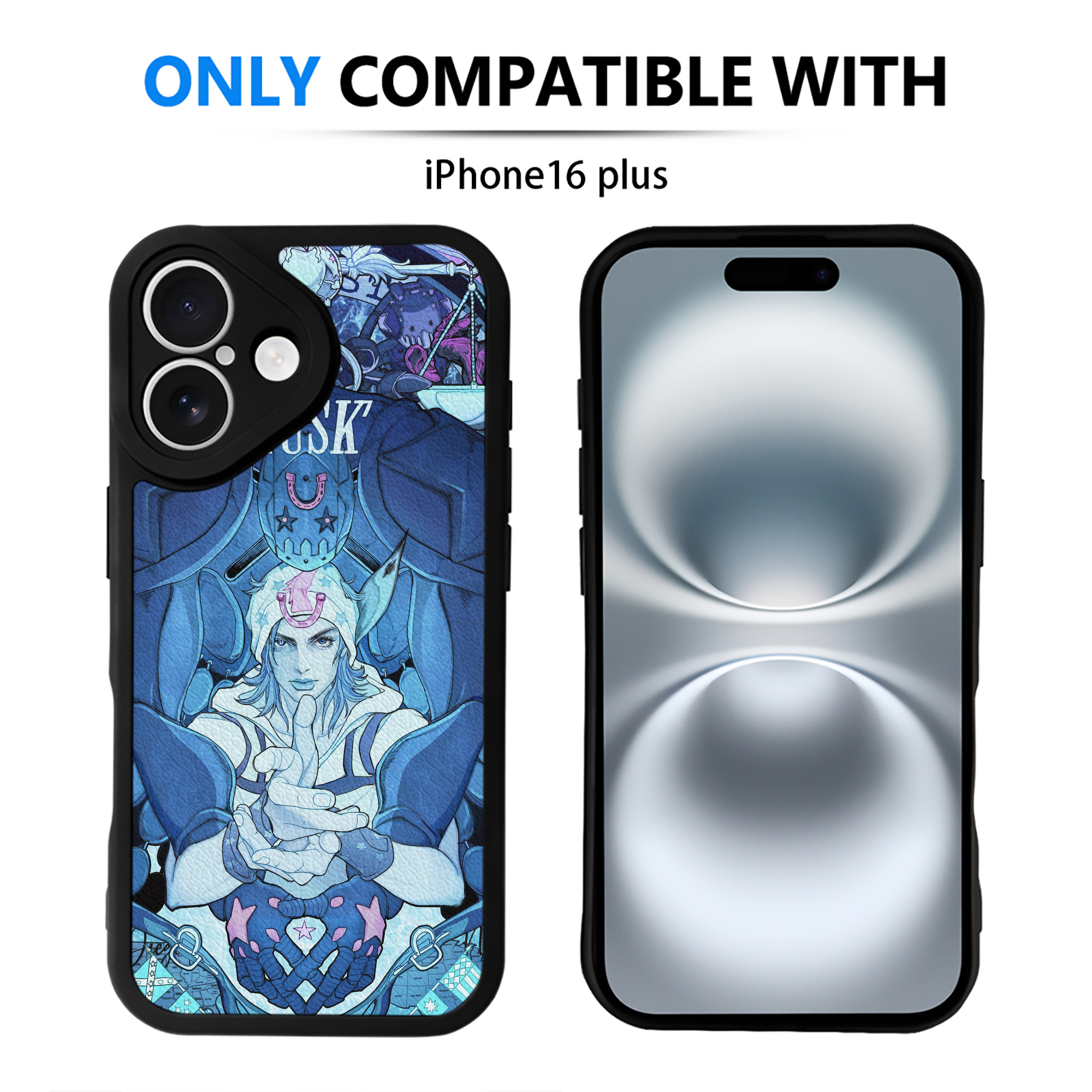 （画像用） ジョジョの奇妙な冒険 JoJo's Bizarre Adventure 【iPhone 16シリーズ対応】シリコンスマホケース（レザー調） 材質：シリコン
